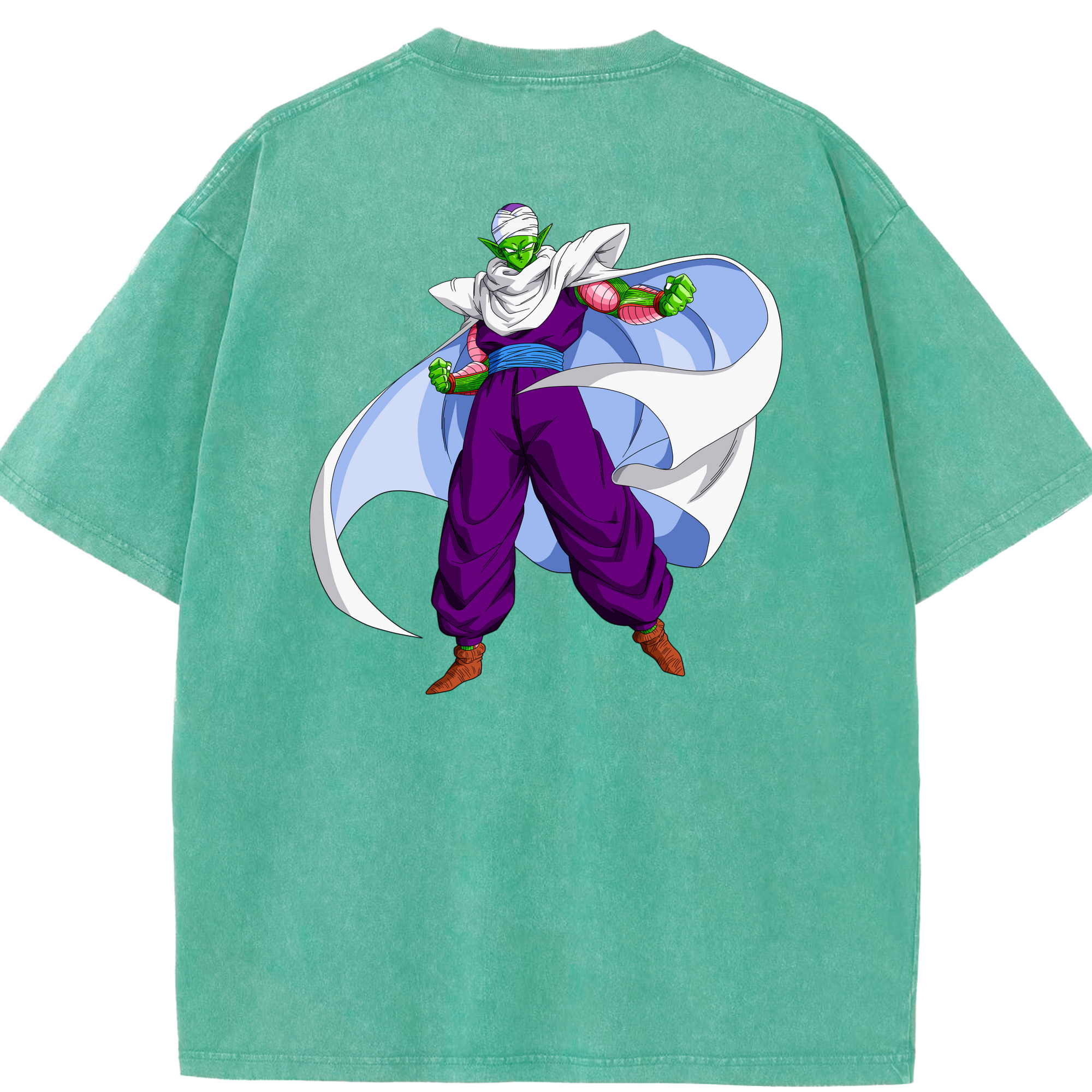 （画像用） ドラゴンボール ピッコロ DRAGON BALL Piccolo 綿100% ヴィンテージ風 半袖Tシャツ（背面プリント）